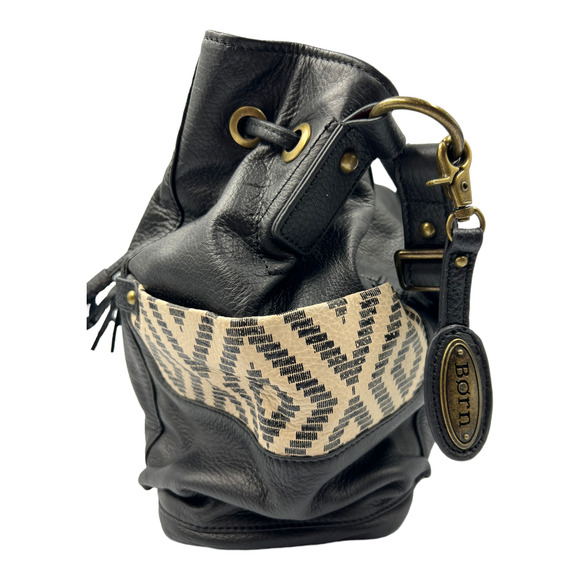 Born Soft Black Leather Handbag Shoulder bag NWOT - Picture 4 of 5